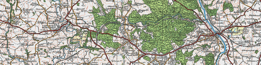 Old map of Baveney Brook in 1921