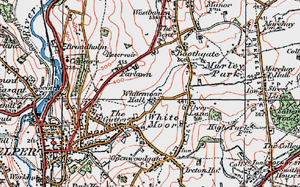 Old map of Far Laund in 1921