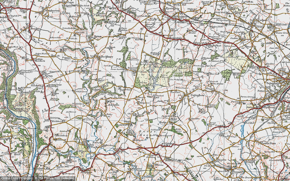 Old Map of Far Ley, 1921 in 1921