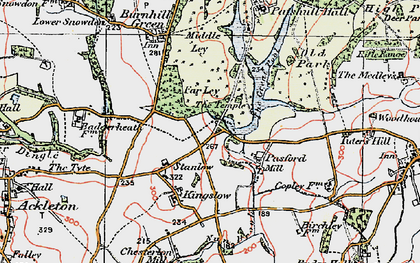 Old map of Far Ley in 1921