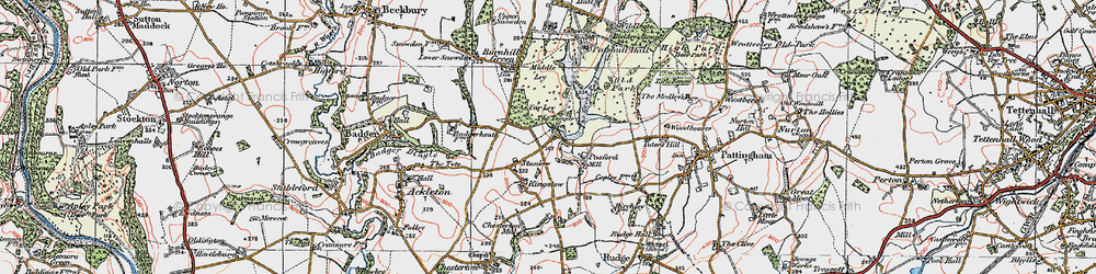 Old map of Far Ley in 1921