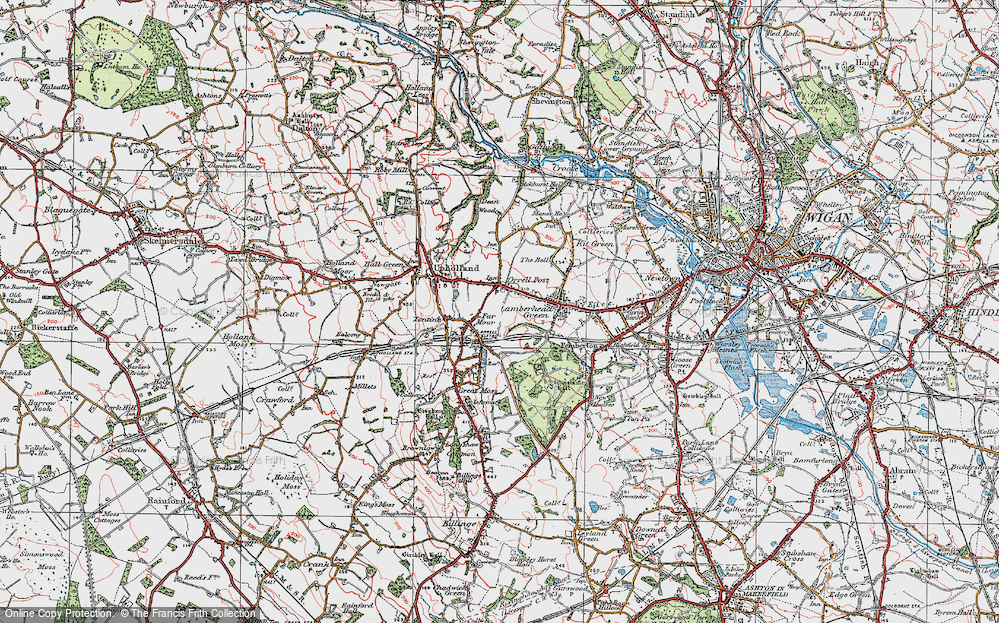 Old Map of Far Moor, 1924 in 1924