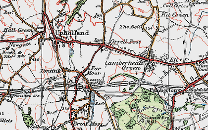 Old map of Far Moor in 1924