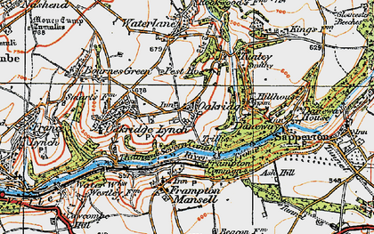 Old map of Far Oakridge in 1919