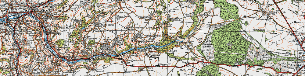 Old map of Far Oakridge in 1919