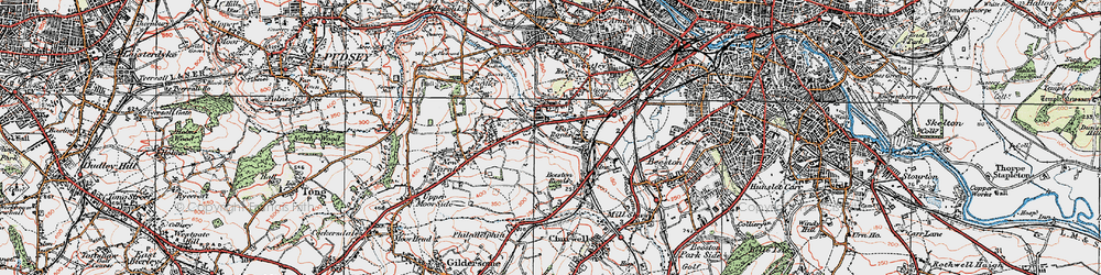 Old map of Far Royds in 1925