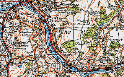 Old map of Far Thrupp in 1919