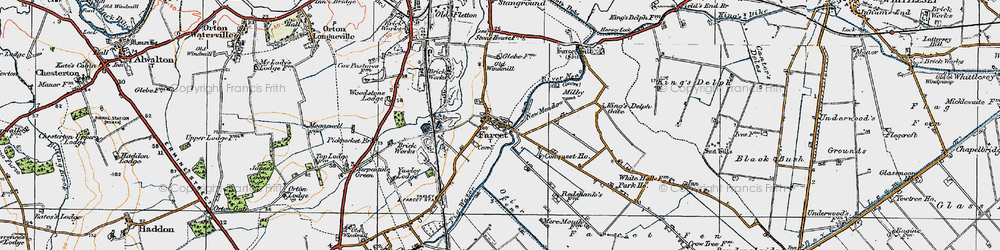 Old map of Farcet in 1922