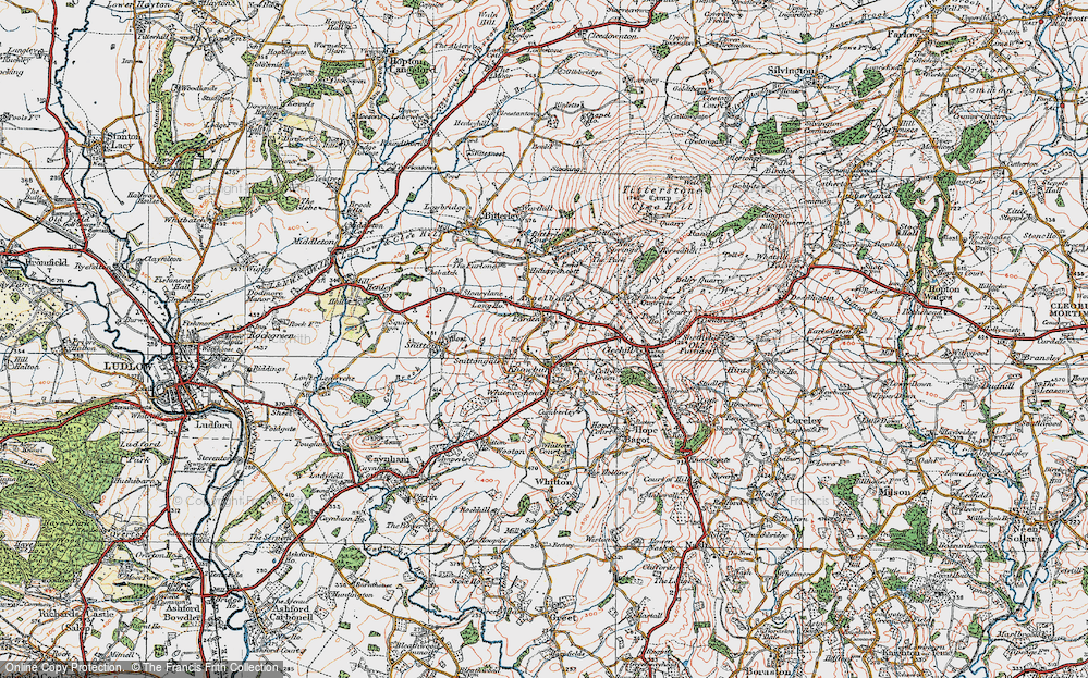 Old Map of Farden, 1921 in 1921