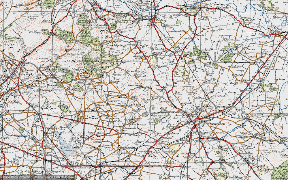 Old Map of Farewell, 1921 in 1921