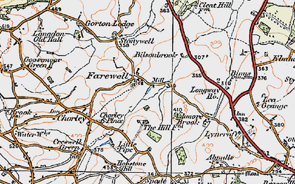 Old map of Farewell in 1921