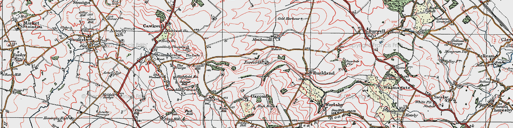 Old map of Farforth in 1923