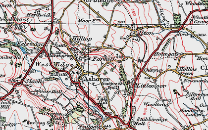 Old map of Farhill in 1923