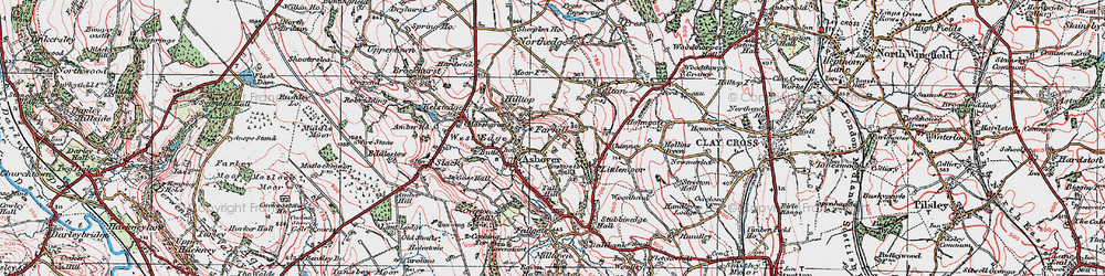 Old map of Farhill in 1923