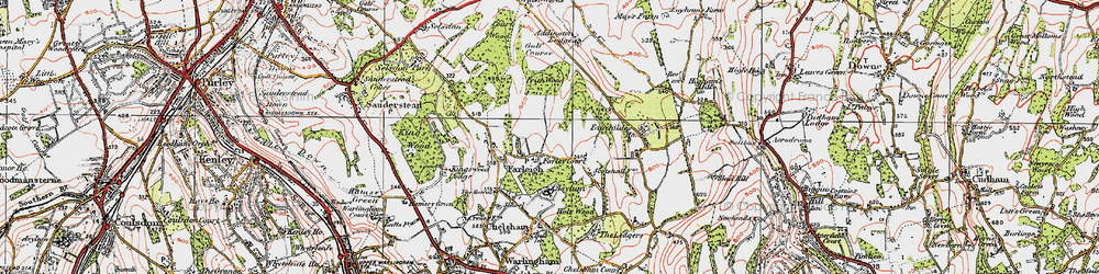 Old map of Farleigh in 1920