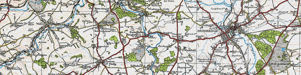 Old map of Farleigh Hungerford in 1919