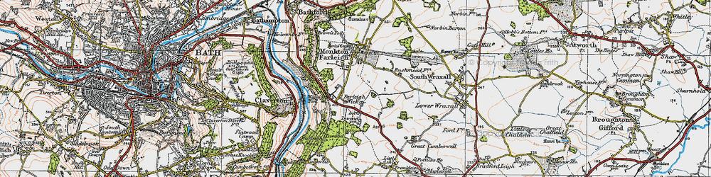 Old map of Farleigh Wick in 1919