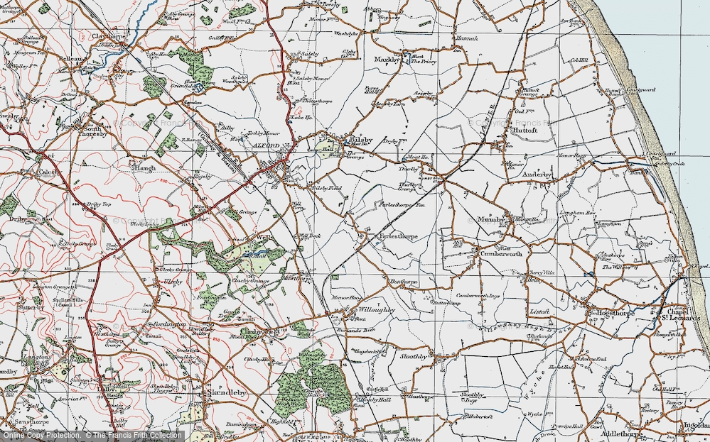 Old Map of Farlesthorpe, 1923 in 1923