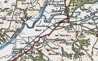 Old map of Farleton in 1924