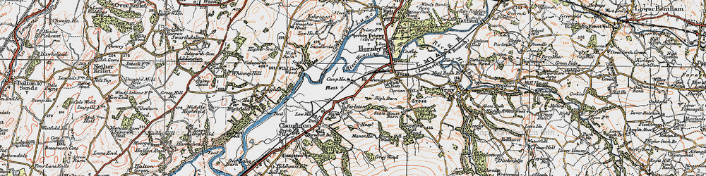 Old map of Farleton in 1924