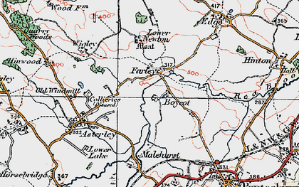 Old map of Farley in 1921