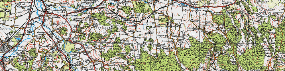 Old map of Farley Green in 1920