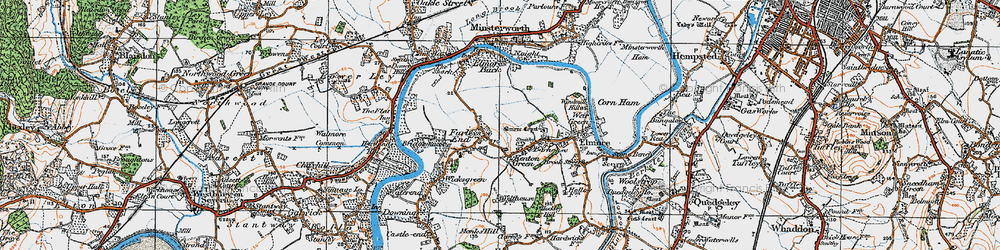 Old map of Farleys End in 1919