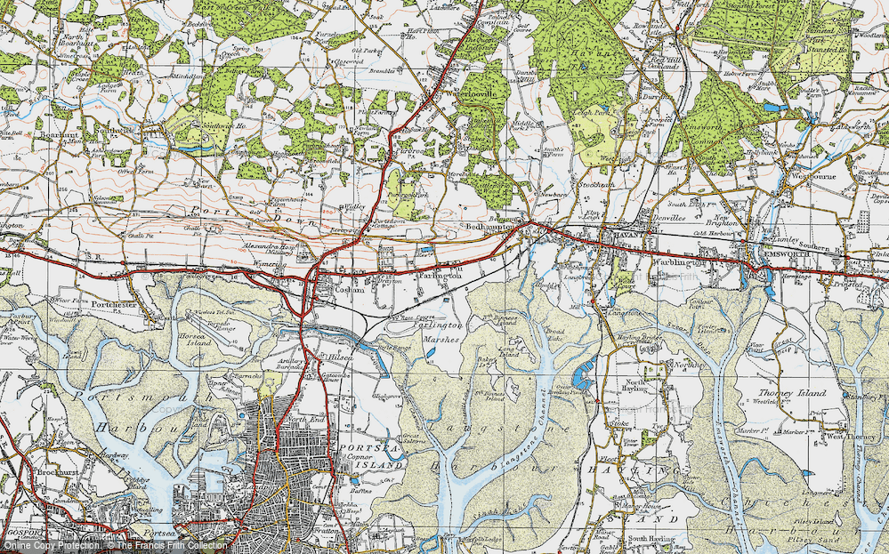 Old Map of Farlington, 1919 in 1919