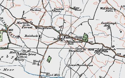 Old map of Farlington in 1924