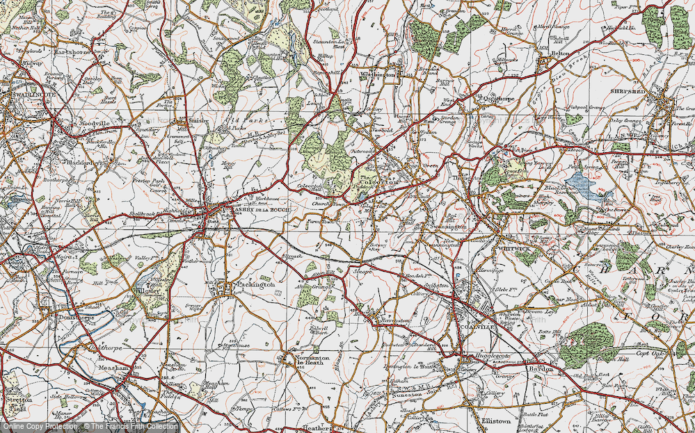 Old Map of Farm Town, 1921 in 1921