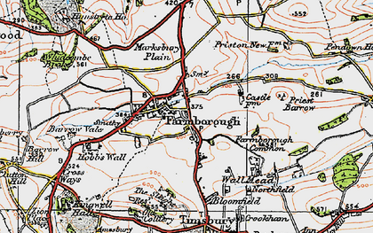 Old map of Farmborough in 1919
