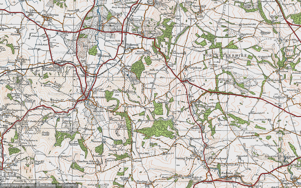 Old Map of Farmcote, 1919 in 1919