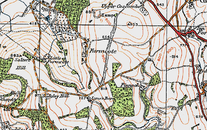 Old map of Beckbury in 1919