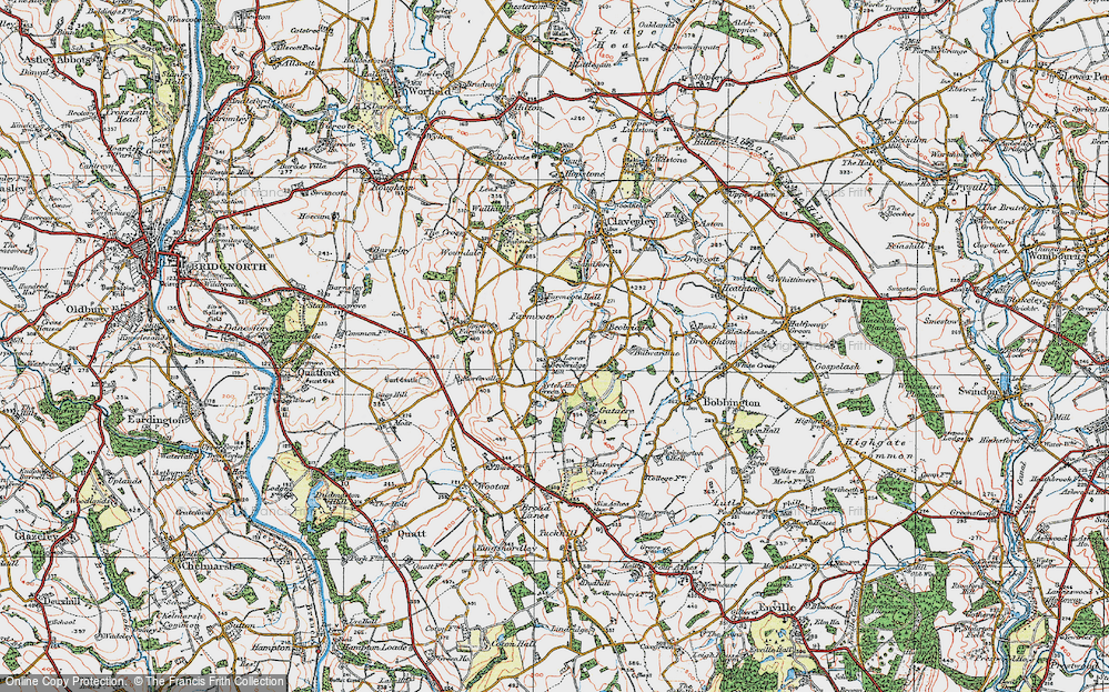 Old Map of Farmcote, 1921 in 1921