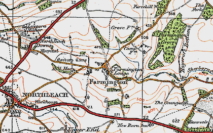 Old map of Broadwater Bottom in 1919