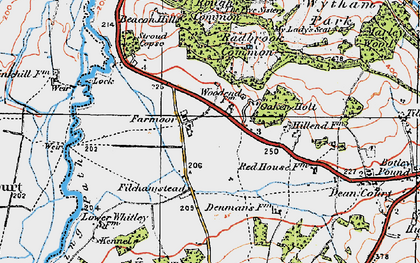 Old map of Farmoor in 1919