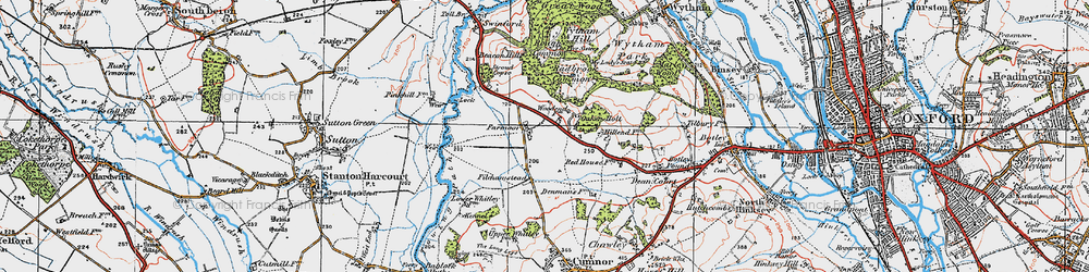 Old map of Farmoor in 1919