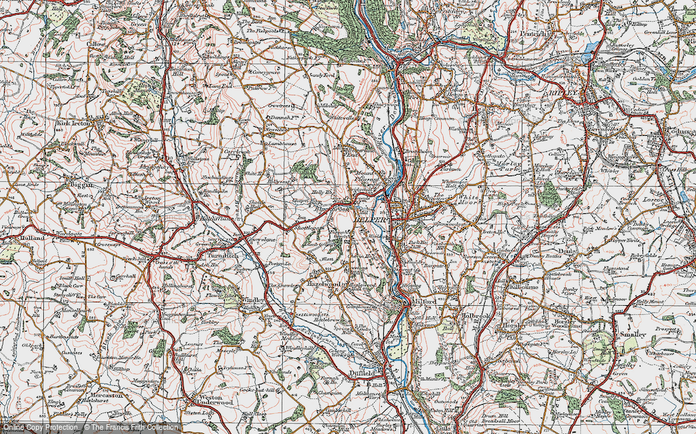 Old Map of Farnah Green, 1921 in 1921