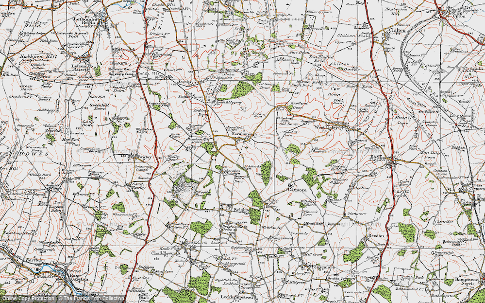 Old Map of Farnborough, 1919 in 1919