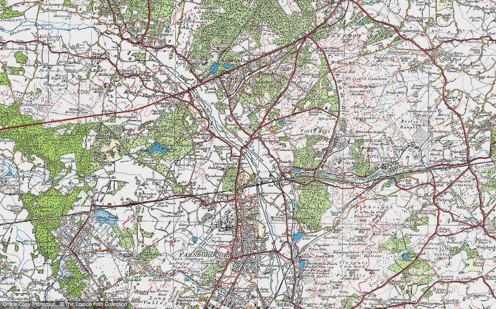 Old Map of Farnborough Green, 1919 in 1919