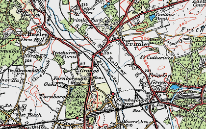 Old map of Farnborough Green in 1919