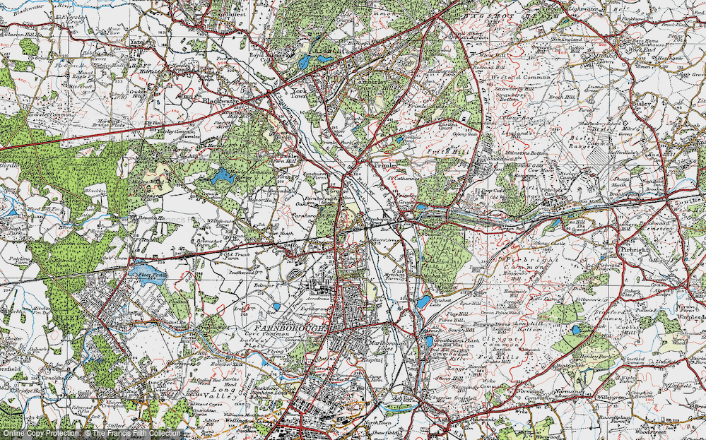 Old Map of Farnborough Street, 1919 in 1919