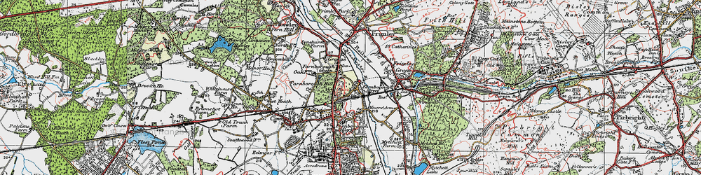 Old map of Farnborough Street in 1919