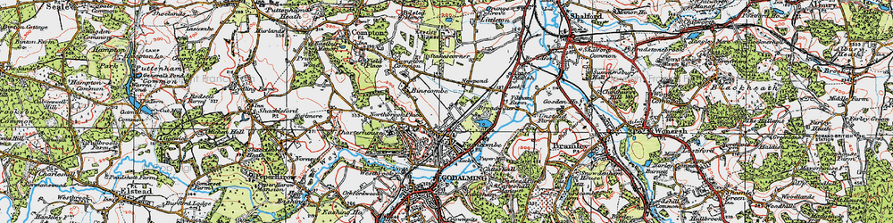 Old map of Farncombe in 1920