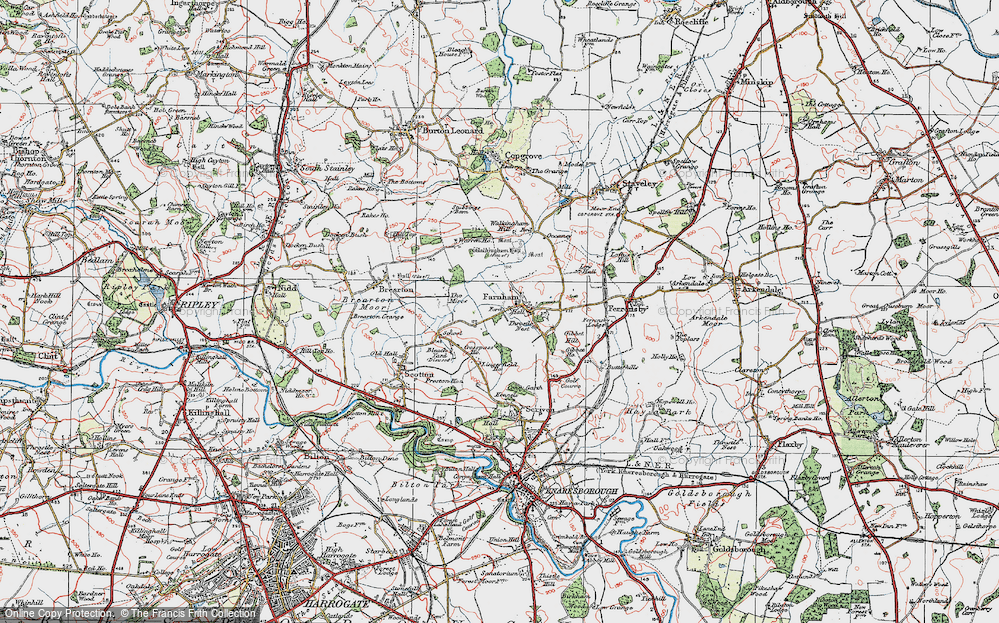 Old Map of Farnham, 1925 in 1925