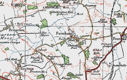 Old map of Branton Court in 1925