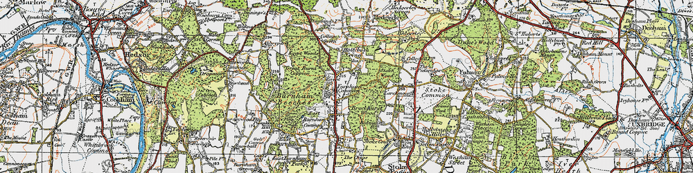 Old map of Farnham Common in 1920