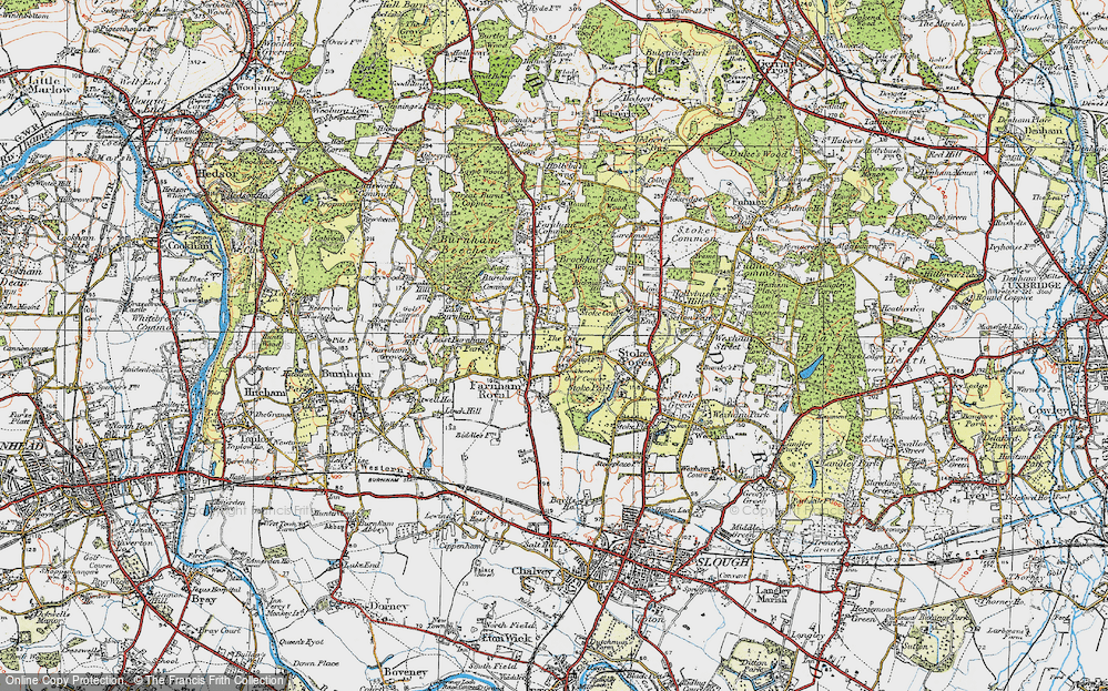 Old Map of Farnham Park, 1920 in 1920