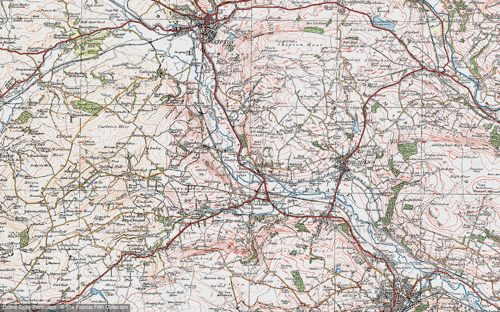 Old Map of Farnhill, 1925 in 1925