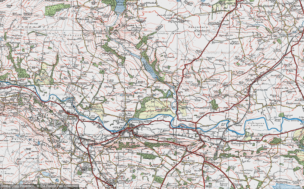 Old Map of Farnley, 1925 in 1925